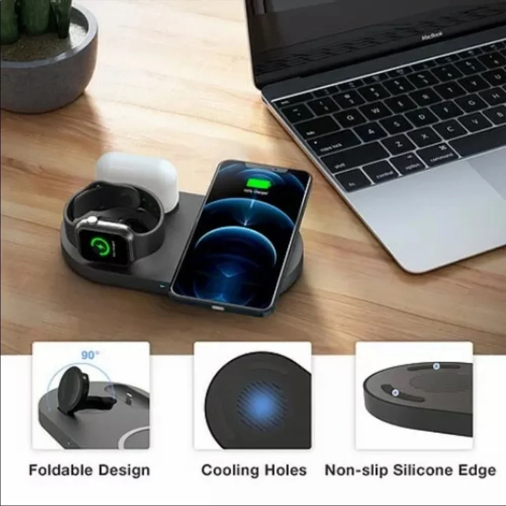 Wireless Charger, CW310, 3-in-1 Fast Charging Station